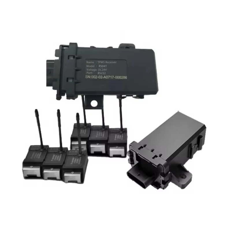 RS232 TTL Uart Can Bus Tpms Internal 6 Tires Bus Truck Tpms Wireless Tire Pressure Monitoring System for Truck Bus Trailer
