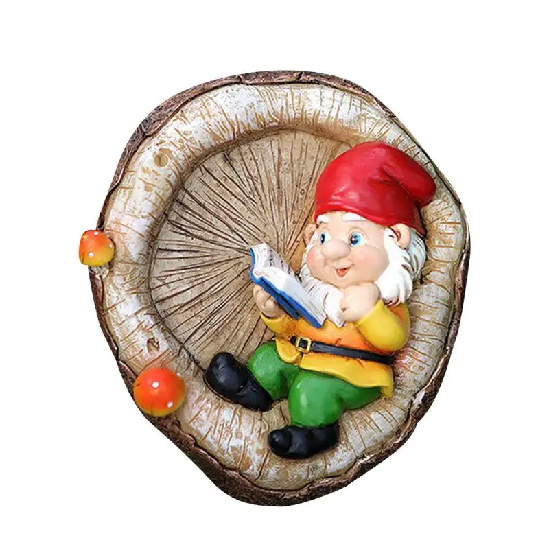 

Resin Elf Garden Decoration Cute Yard Reading Gnomes Outdoor Statues Resin Garden Gnomes Weather-Resistant Gnomes Outdoor