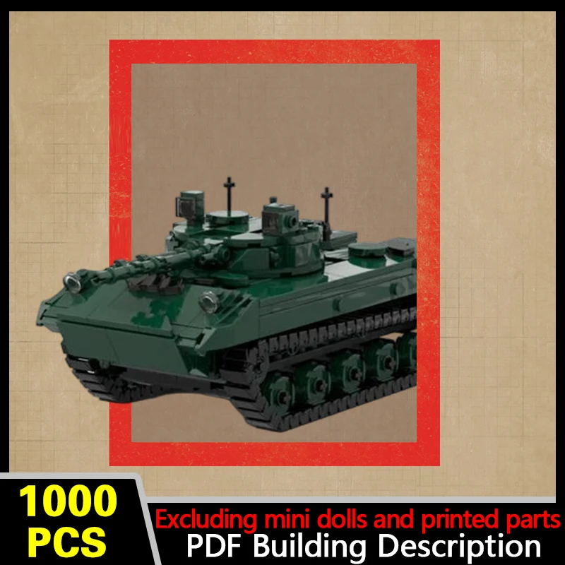 4M2 Armored Vehicle Model MOC Building Bricks War Equipment Modular Technology Gifts Holiday Assemble Children Toys Suit