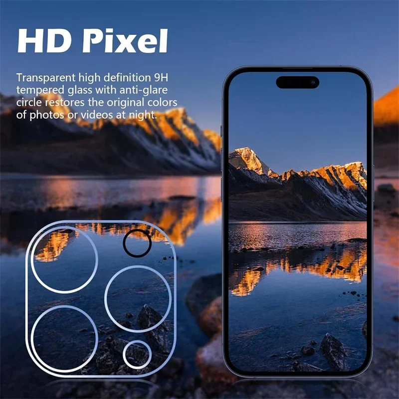 عدسة كاميرا من الزجاج المقسى ، ملحقات غطاء ، أيفون ، 14 ، 13 ، 11 ، 16 برو ماكس ، 12 ميني ، بلس ، 15 برو ، 3