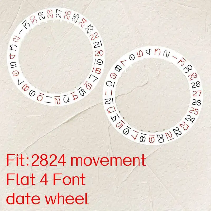 

Детали для часов по индивидуальному заказу, механизм 2824, календарное колесо, RLX, шрифт, дата, открытый шрифт, дата на 3 положения, замена колеса даты