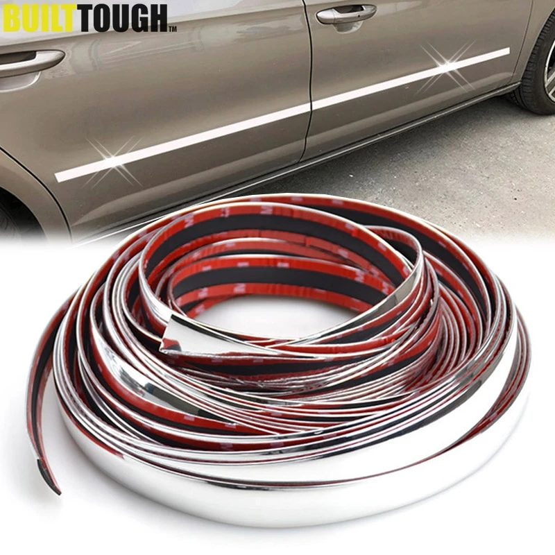 3M Car Accessories Chrome Trim Cover Strips Styling Decoration Moulding Door Window Body Molding Bumper Protector Sticker 20mm