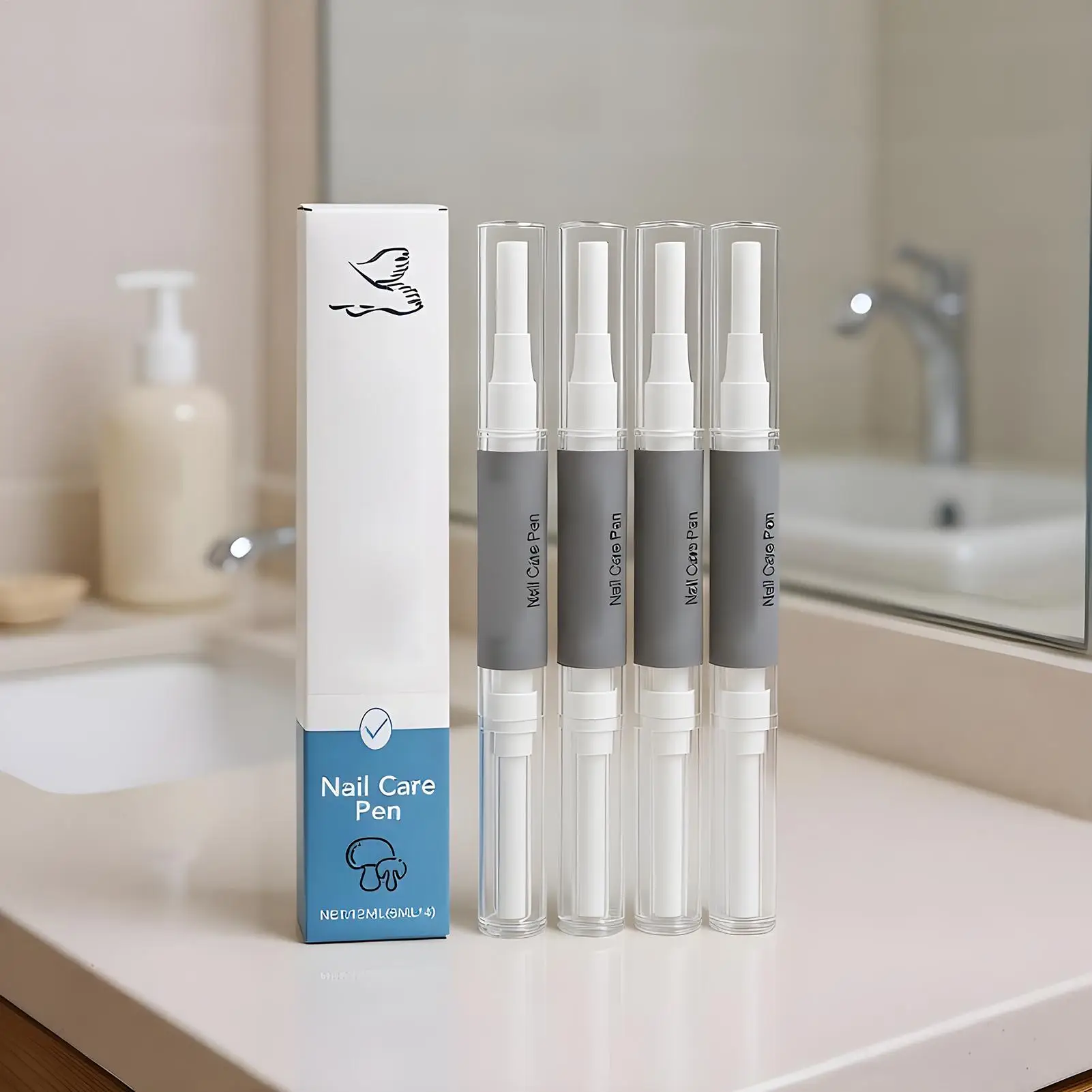 Stylo de soin des ongles, 4 pièces, huile d'arbre à thé pour les ongles, réparation des cuticules, traitements des ongles, Nutrition des ongles