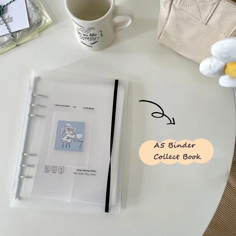 A5 Binder Storage Collect Book Korea Idol Photo Notebook Organizer Journal Diary Agenda Planner Bullet Cover School Stationery