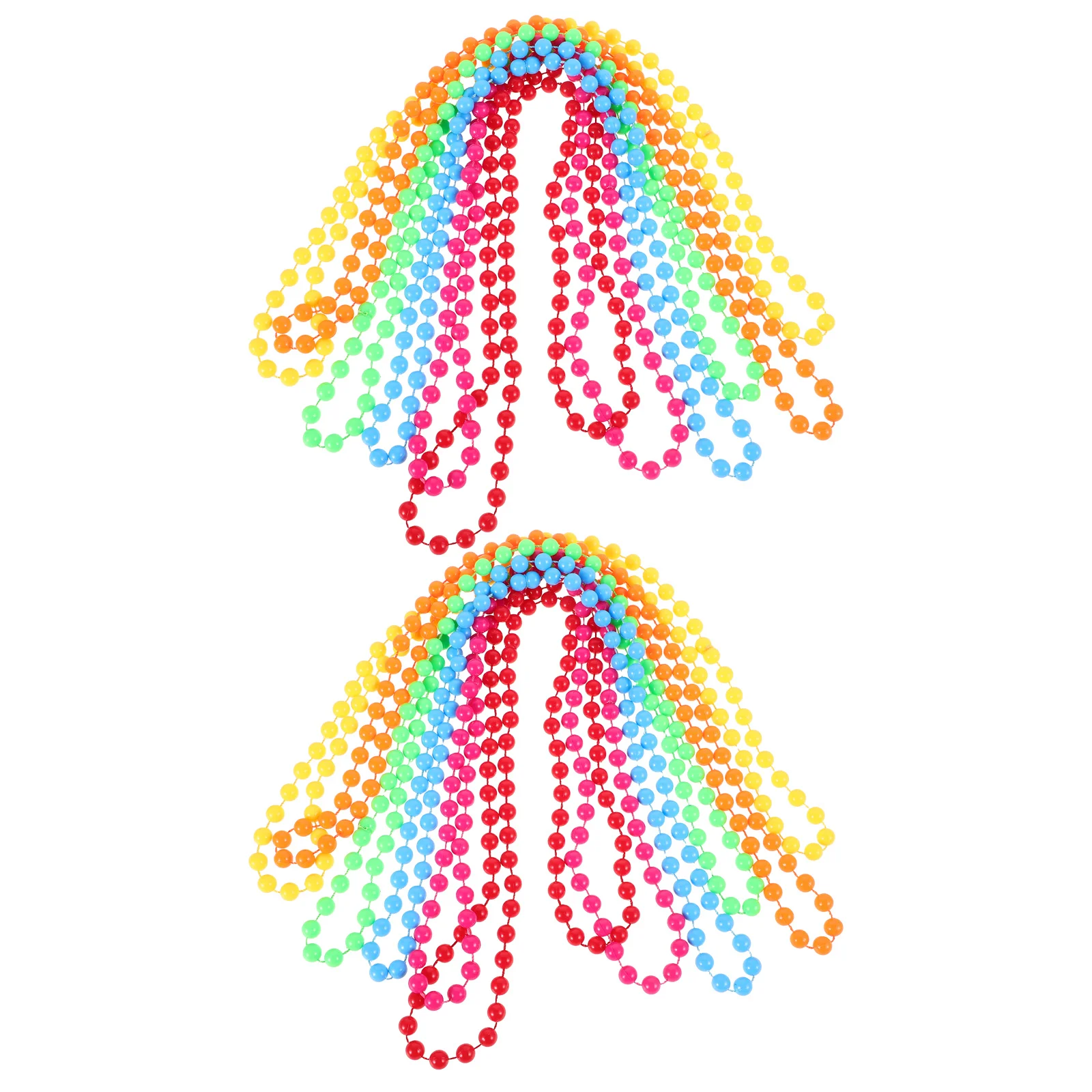 12 szt. Koralików na imprezę maskaradową, kolorowe plastikowe naszyjniki na Halloween, Boże Narodzenie, Sylwestra, rekwizyty sceniczne dla kobiet i dzieci