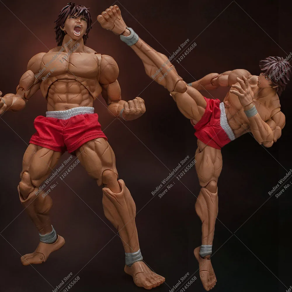 Storm Toys KIBK01 1/12 Japanese Comic Son Of Ogre Hanma Baki 6Inch Male Action Figure Model Toys with Four Replaceable Heads