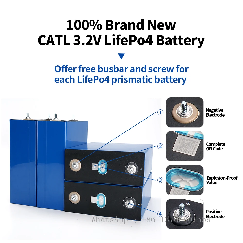 Hot Grade A CATL 3.2V 500Ah 400ah 320ah 304ah 302Ah 280ah Lifepo4 Akku 12v 24v 48v Solar Pack Energy Storage Battery