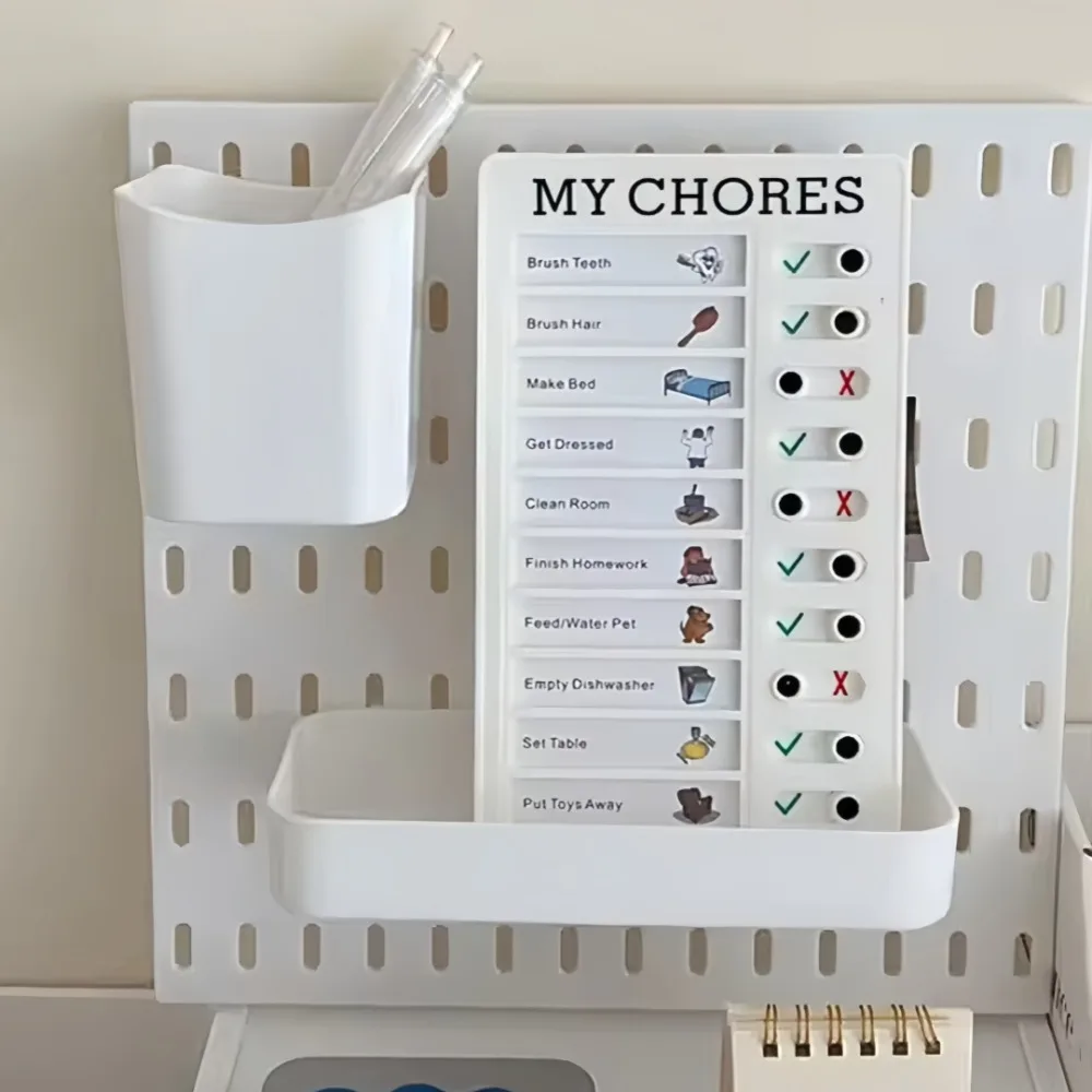 Self Discipline Check-in Tool Replaceable Plastic Plan Checklist Fo Adults Children Summer Task Planning Time Memo Message Board