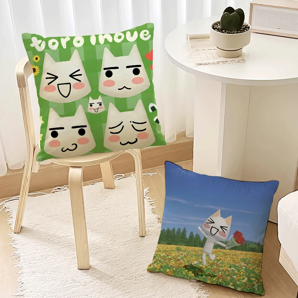 Inoue toro Cute Cat Pillow Case Soft Cushion Cases for Farmhouse Sofa Decor Home Decorations and Protector