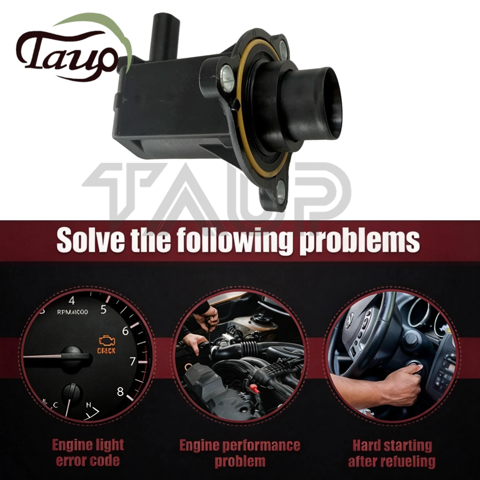 12653327 New Turbocharger Bypass Valve Solenoid Compatible with Buick Cadillac CTS ATS GMC Chevrolet Camaro 2.0L 55499323