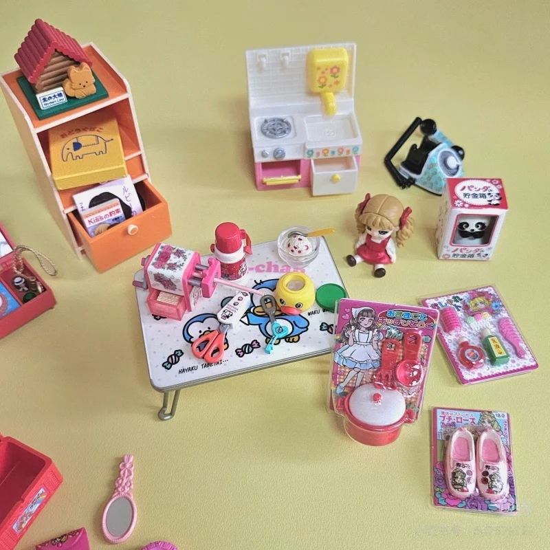 Nieuwe Anime Showa Retro Herinneringen Mijn Kamer Blind Box Action Figure Pvc Miniatuur Scène Model Standbeeld Rement Twisted Ei Gift Speelgoed