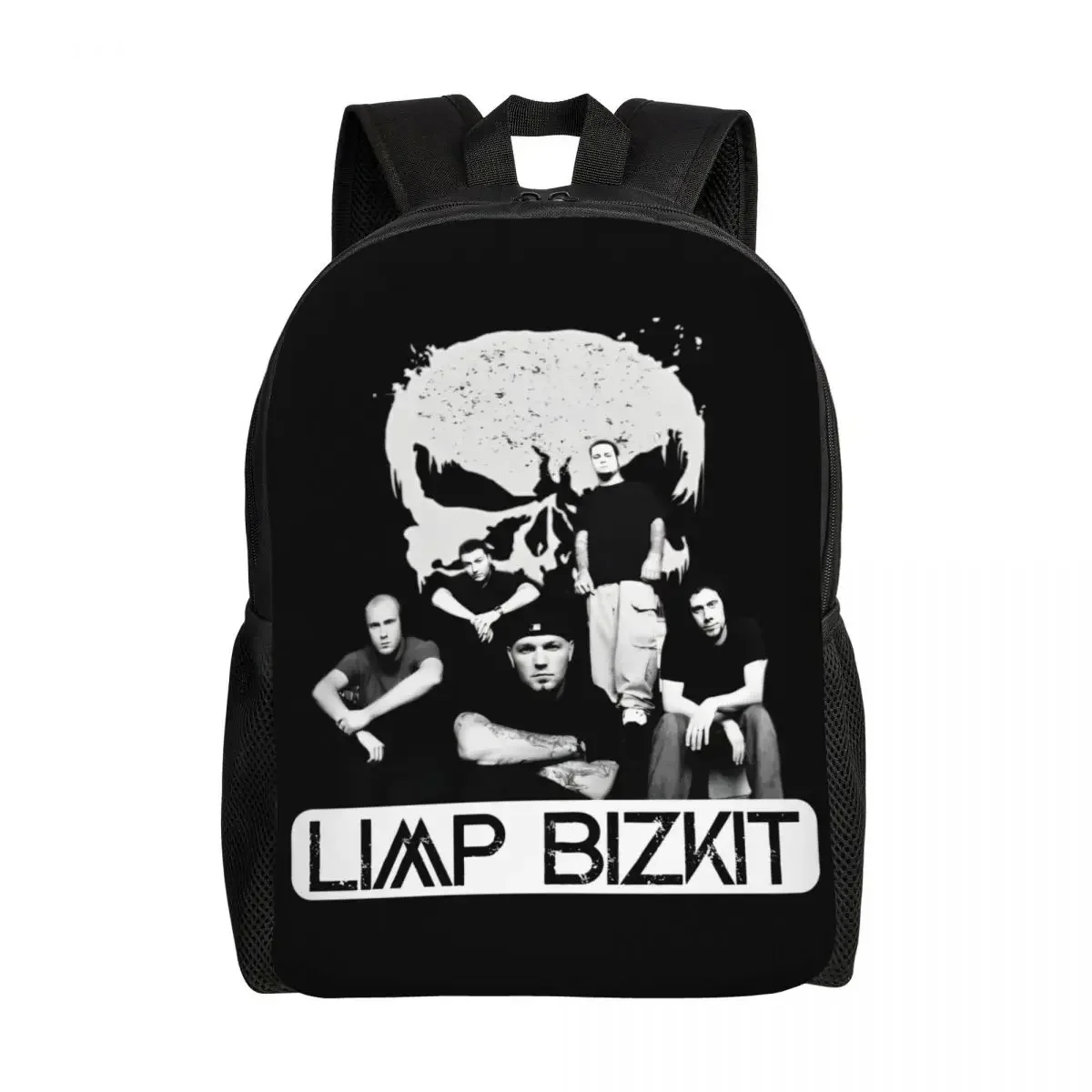 

Custom Bizkits Skull Travel Backpack Women Men School Laptop Bookbag Rock Roll Limp College Student Daypack Bags