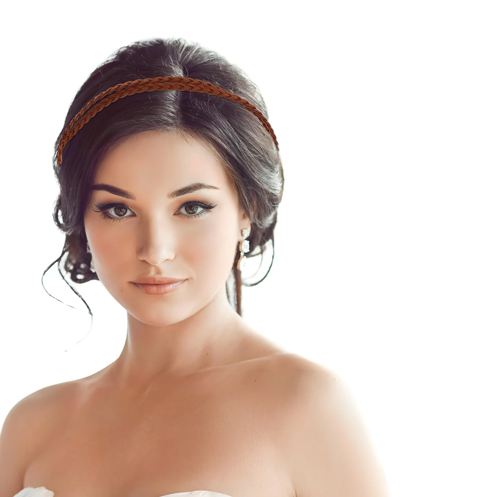 

Candy Color Twisted Braid Headband Handmade Woven Hair Accessory For Women Party Wedding Daily Wear Retro Fake Hair Hoop