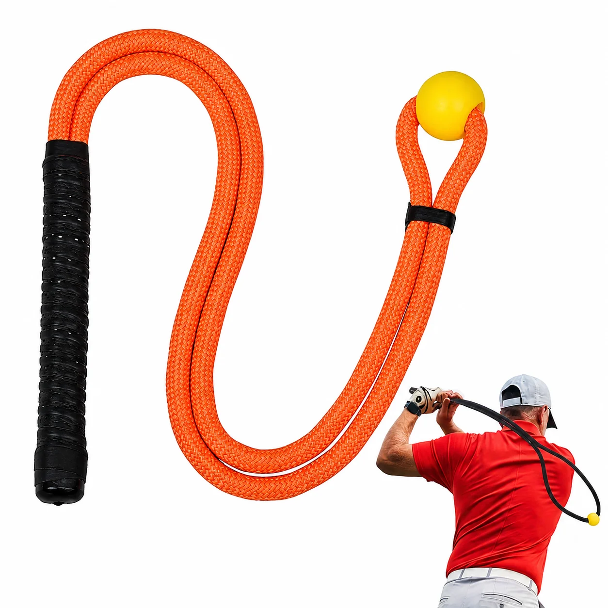 Golf Swing Trainer Resistance Band Rotation Practice Aid Posture Corrector Warm Up Strength Training Equipment