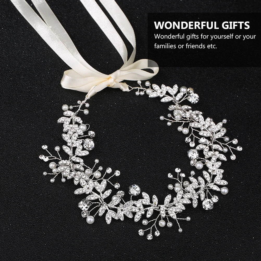 

Diamond Bridal Belt Rhinestone Decorative Pearl Wedding Dress Bridesmaid Sash Waist Enhancer Occasions Gifts Alloy