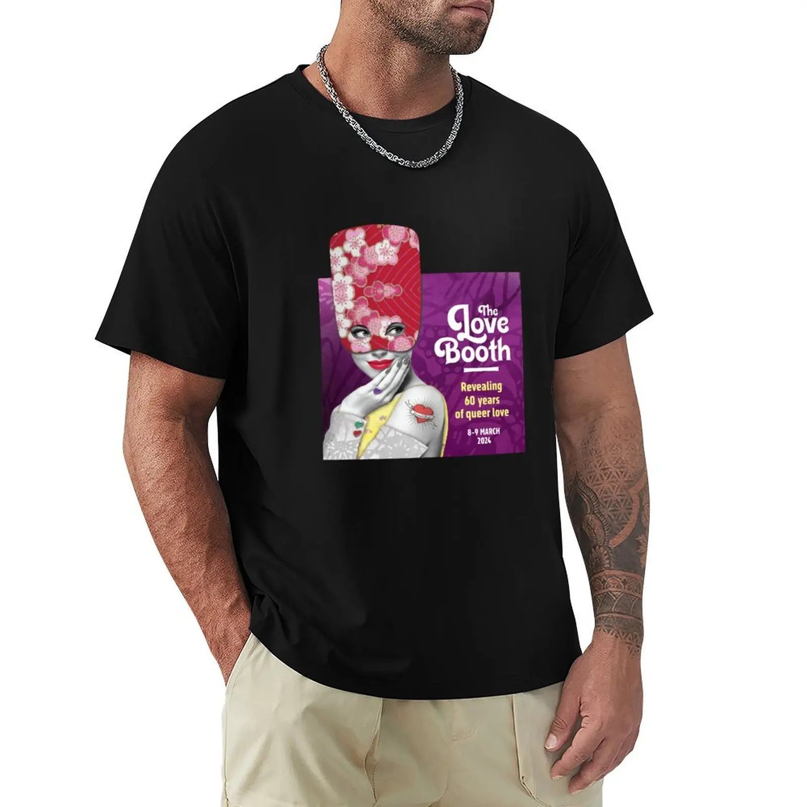 The Love Booth T-Shirt Soft Casual Short Sleeve Cotton Tee