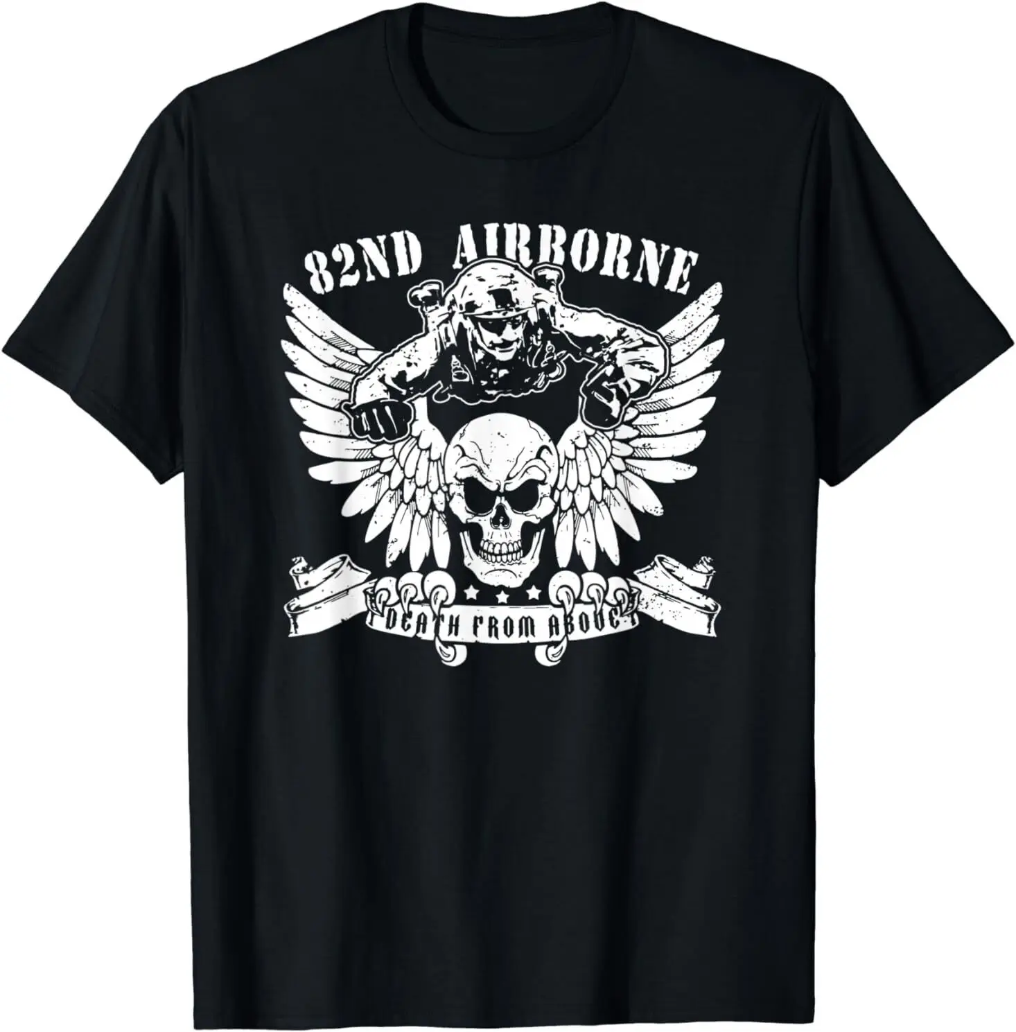 

NEW LIMITED 82nd Airborne Division from Above Veteran Essential T-Shirt S-3XL