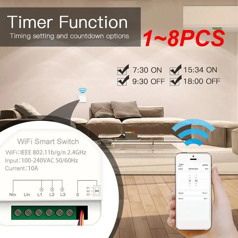 

Timer Switches Mini Compatible With Tuya Alexa Home Breaker Voice Control Automation Smart Switch Smart Home