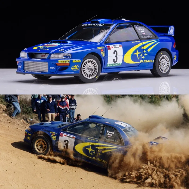 

Sun Star 1:18 Subaru Impret S6 Burns WRC Rally Car, модель автомобиля из сплава, игрушка для мальчиков, коллекционное украшение для взрослых.