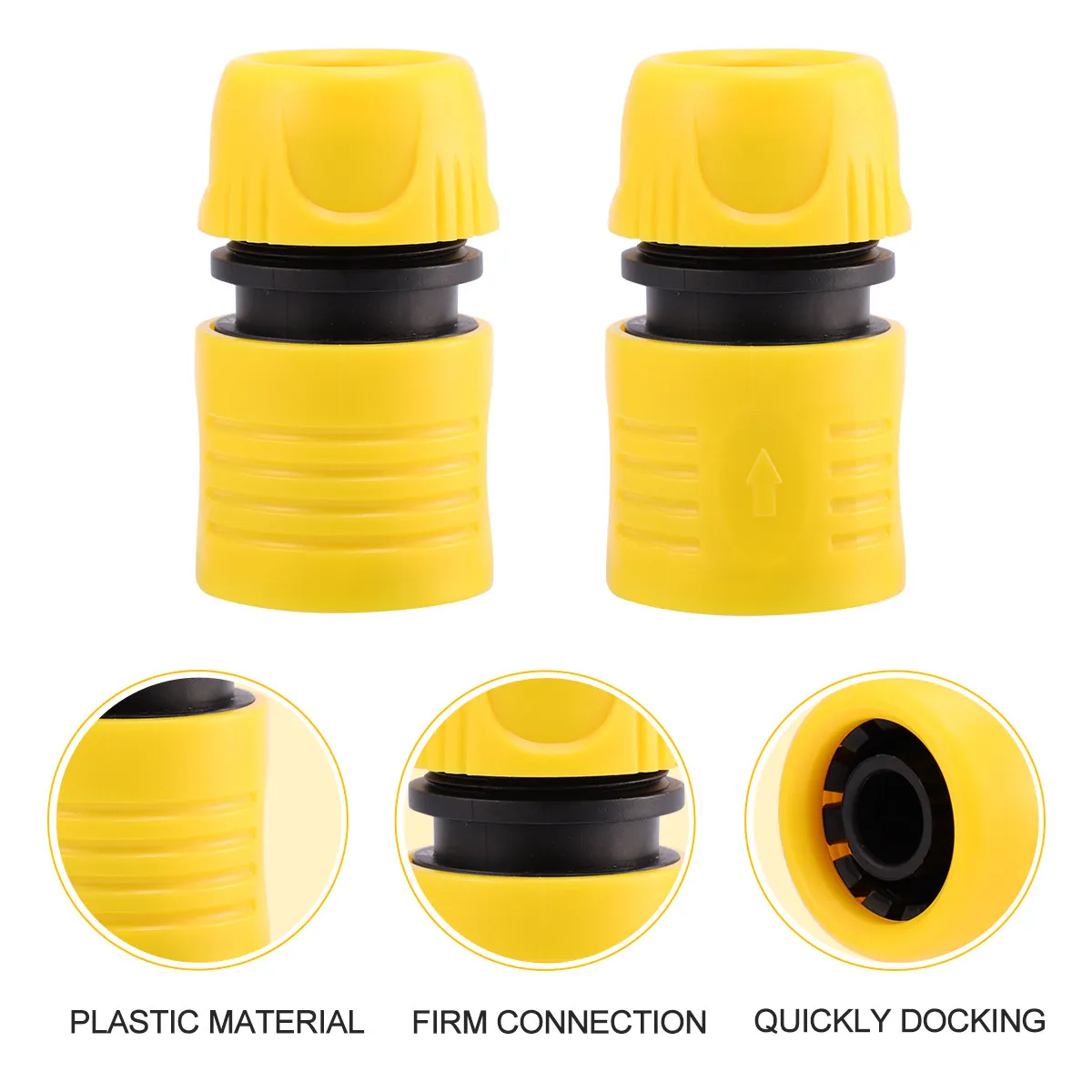 1/2 Inch Garden Hose Connector Set – Quick Coupling Irrigation Pipe Adapters, Durable Plastic Joint Connectors