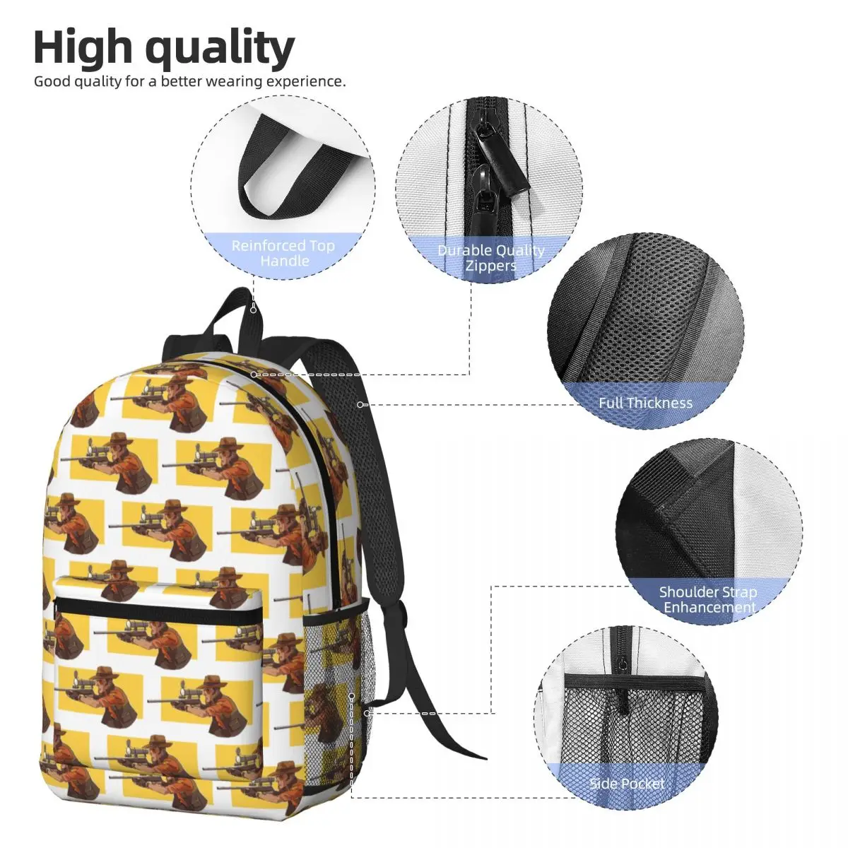 Professional Team Fortress Backpack Student BookBag Kids School Bag Laptop Shoulder Bags for Men Women