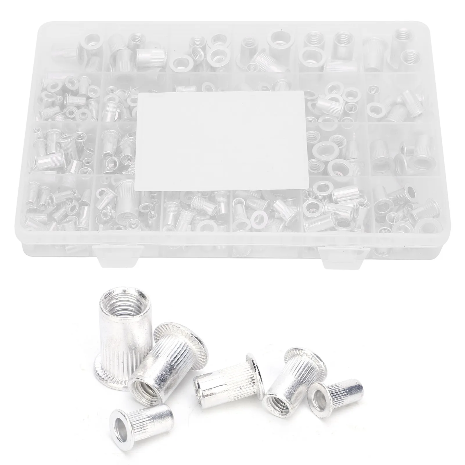 300pcs / box Aluminum Rivet Nut 6‑32/ 8‑32/ 10‑24/ 10‑32/ 1/4‑20/ M3/ M4/ M5/ M6/ M8
