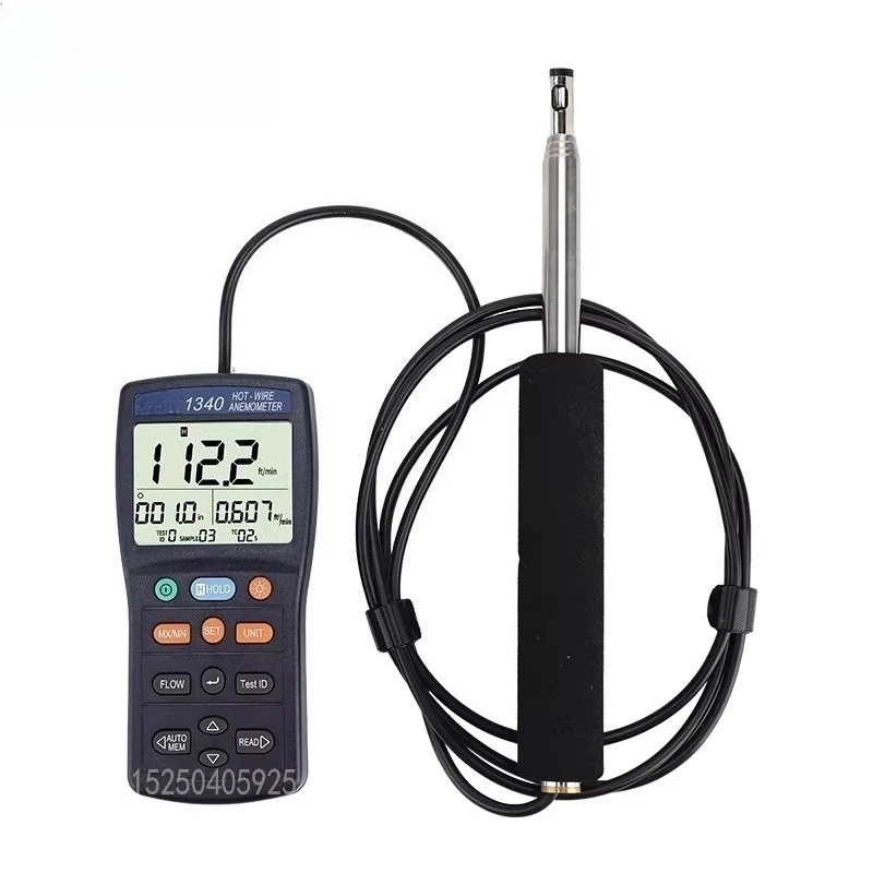 TES-1340 High Accuracy Thermal Anemometer Hot-Wire Anemometer For Airflow & Air Volume Testing