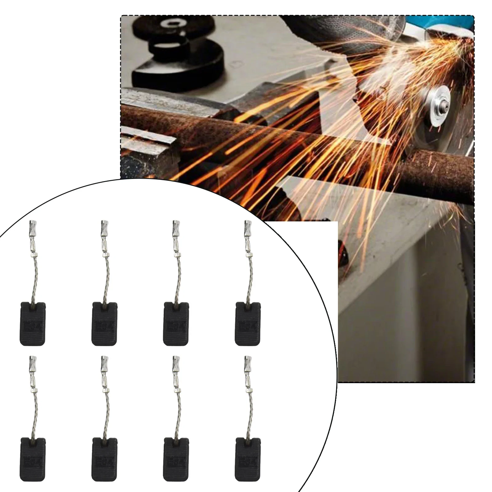 

8Pcs 5x10x16mm Carbon Brush For Bosch GWS 1000 1100 1400 10 11 14 15-125 150 Angle Grinder Electric Hammer Drill Circular Saw