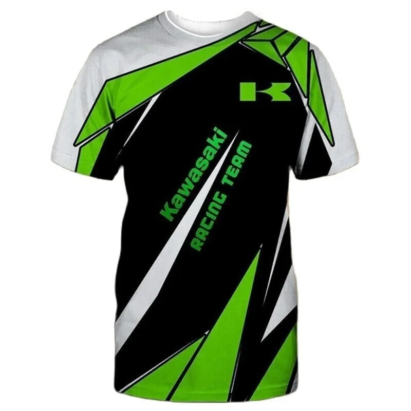 

Kawasaki Motorcycle Racing Team Мужская и женская футболка Быстросохнущая одежда Свободная спортивная одежда Повседневные топы с короткими рукавами для любителей мотоциклов