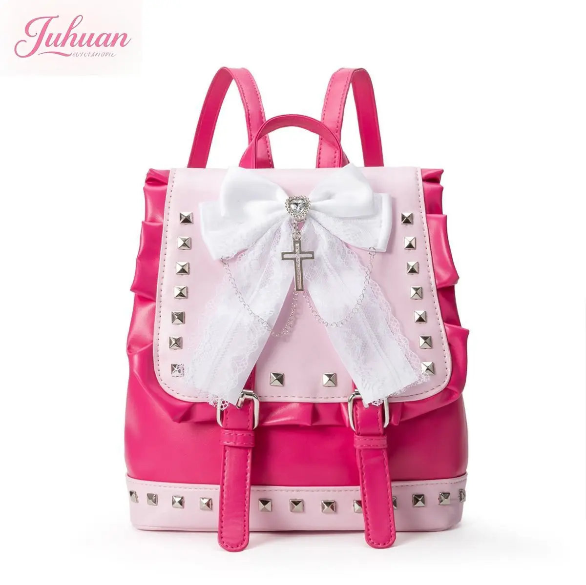 

Japanese Sweet Cool Girl Mine Series Mass-produced Dark Goth Style Women's Backpack Lolita Bow Rhinestone Willow Ladies Backpack