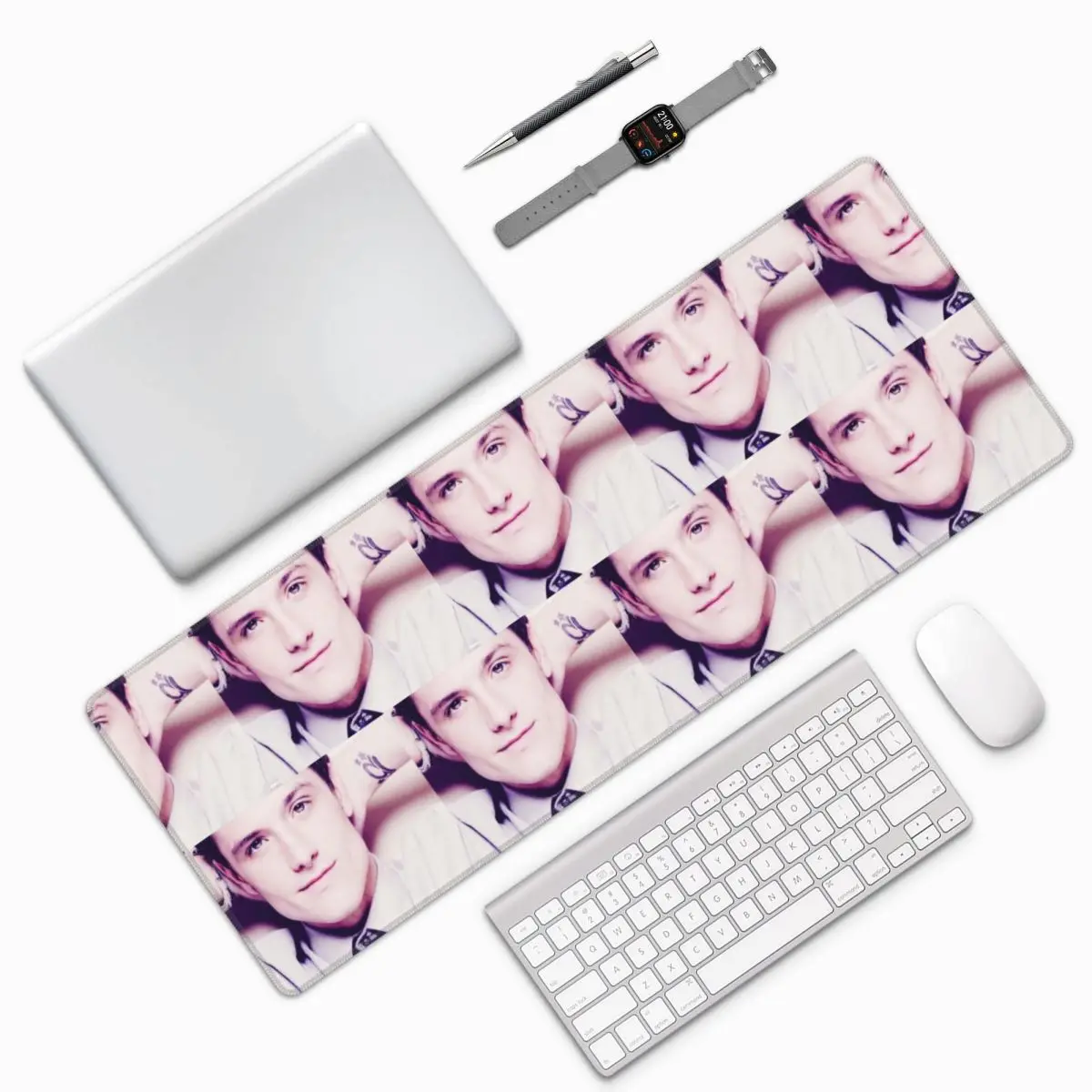 Josh Hutcherson Whistle Meme Song Music Large Mouse Pad Computer Keyboard Mouse Mat Gaming PC Laptop Desk Mat Office  Table Mats