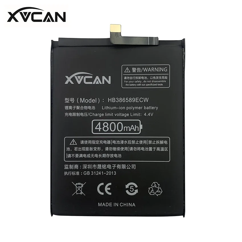 Original XVCAN HB386589ECW For Huawei P10 Plus Honor 8X 4800mAh View 10 Mate 20 Lite P10Plus Nova 3 4 5T Battery Batteria