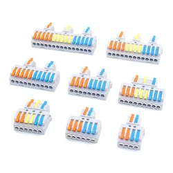 1/5/10 PCS Fast Wiring Cable Connectors Universal Compact Splitter Electrical Conductors Push-in Home Terminal Block With Fixing