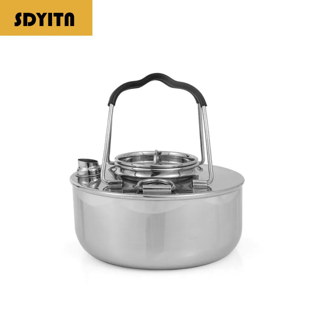 

Outdoor Portable Stainless Steel Camping Kettle Specialized for Tea Brewing and Coffee Making in Wild Camping Trips