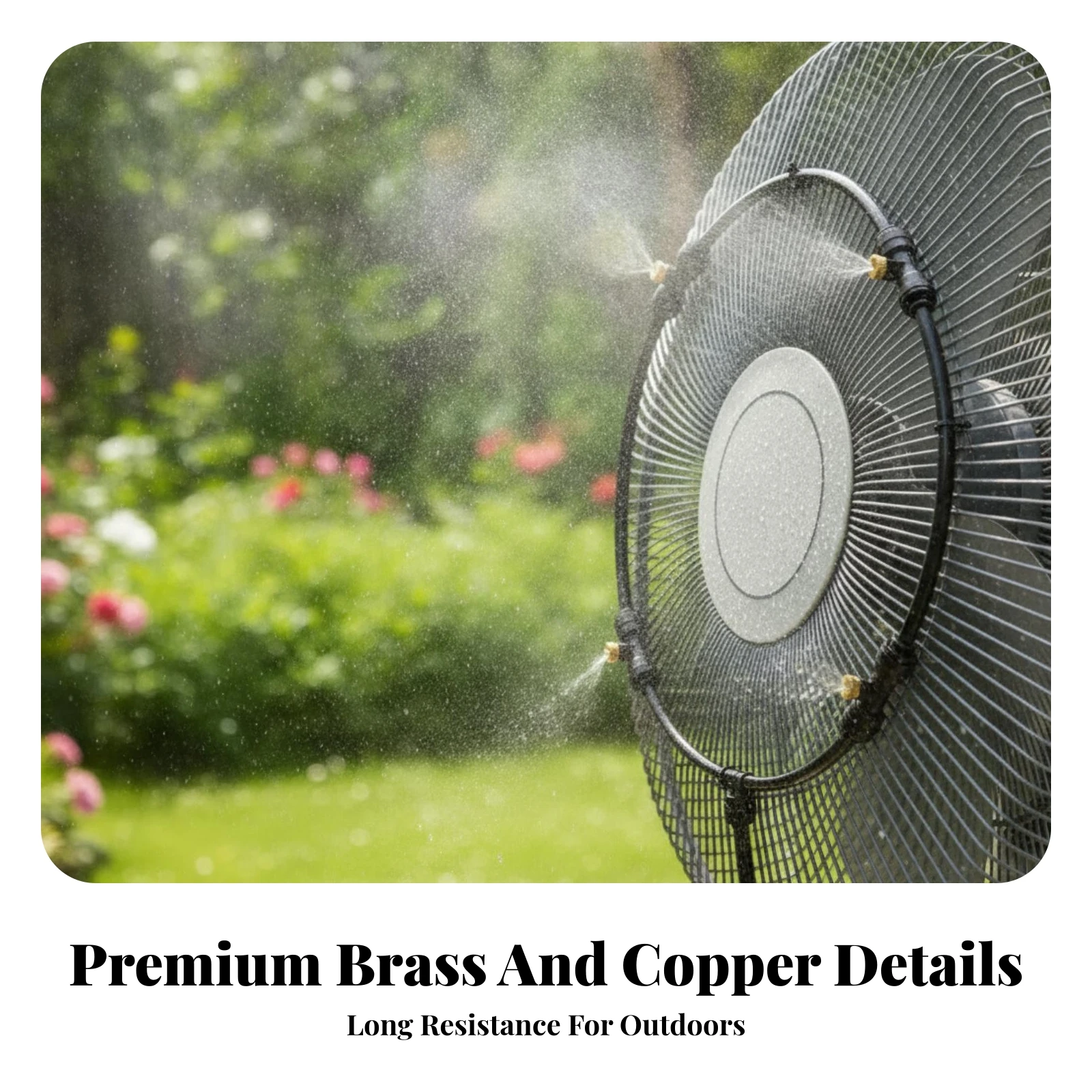 Fan Misting Collar Outdoor Fan Misting Kit Hardware Leak-Proof Long-Lasting for Patio, Garden
