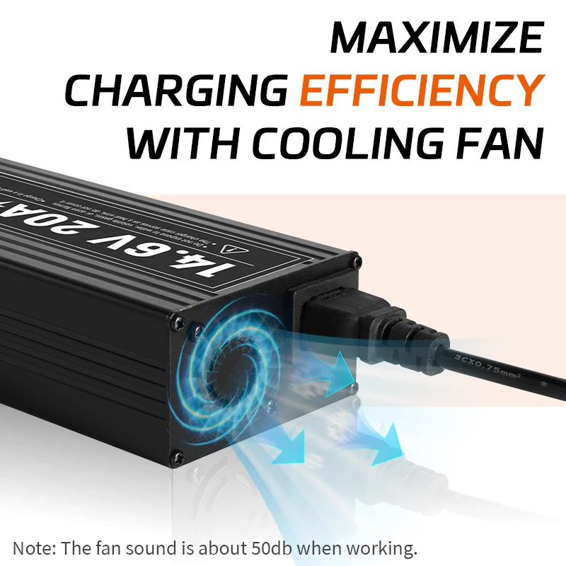 Зарядное устройство LiFePO4 14,6 В 29,2 В 43,8 В 10 А/20 А/30 А для аккумуляторов Lifepo4 12 В, 24 В, 36 В