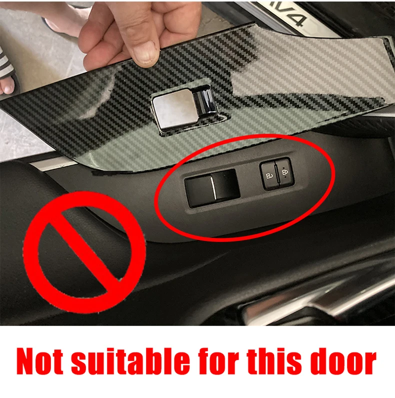 Für Toyota RAV4 XA50 2019 2020 2021 2022 2023 2024 2025 Hybrid Edelstahl Auto Fensterheber Schalter Knopf Abdeckung Aufkleber – Detail 3