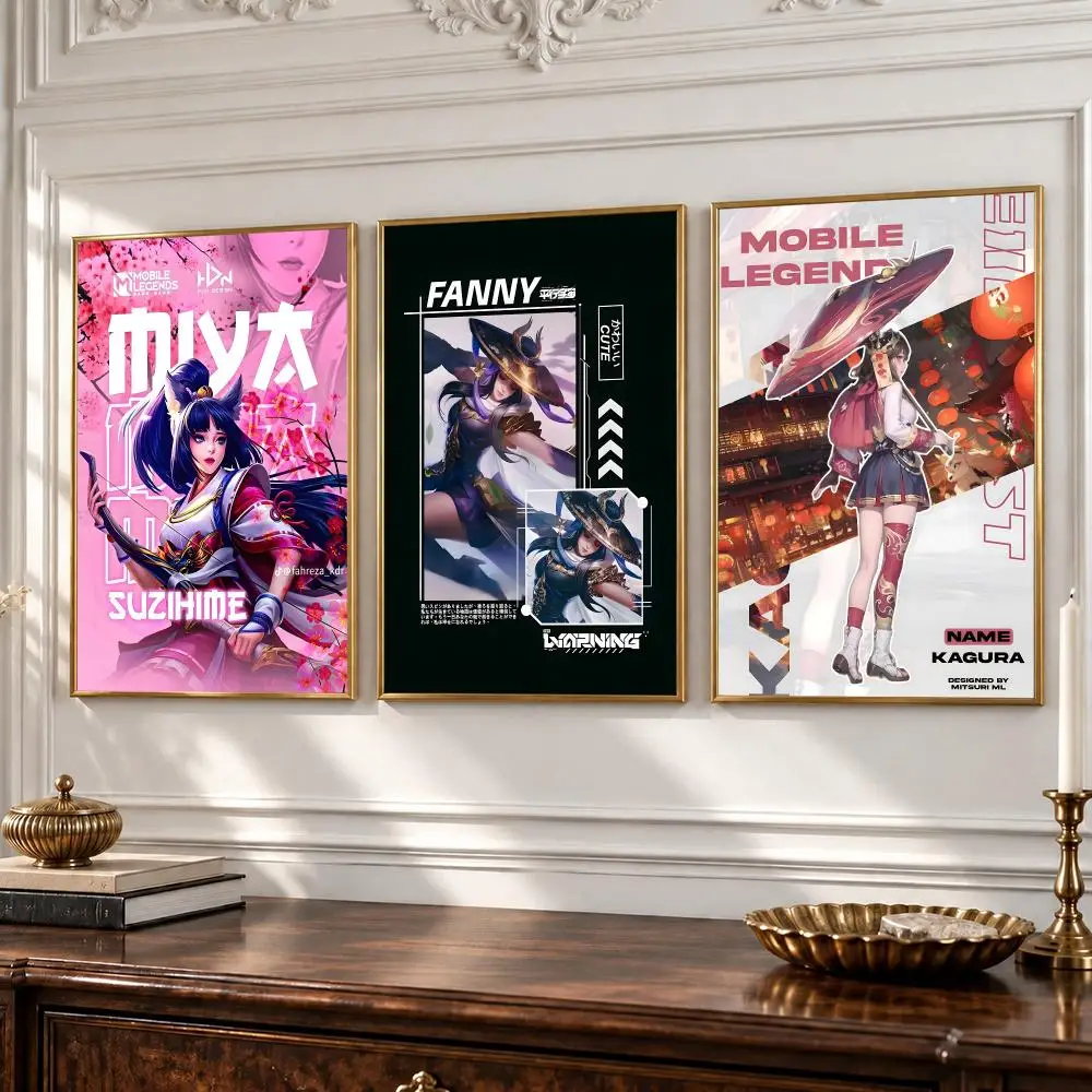 game Mobile Legends Bang Bang Poster HD Poster Peel Stick Waterproof Wall Art Print Bedroom Living Room Modern Decor Gift