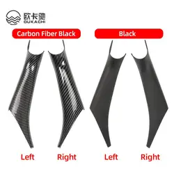 For BMW X3 X4 ix3 G01 G02 2017-2023 Car Inner Door Handle Panel Pull Trim Cover Carbon Fiber Interior Accessories