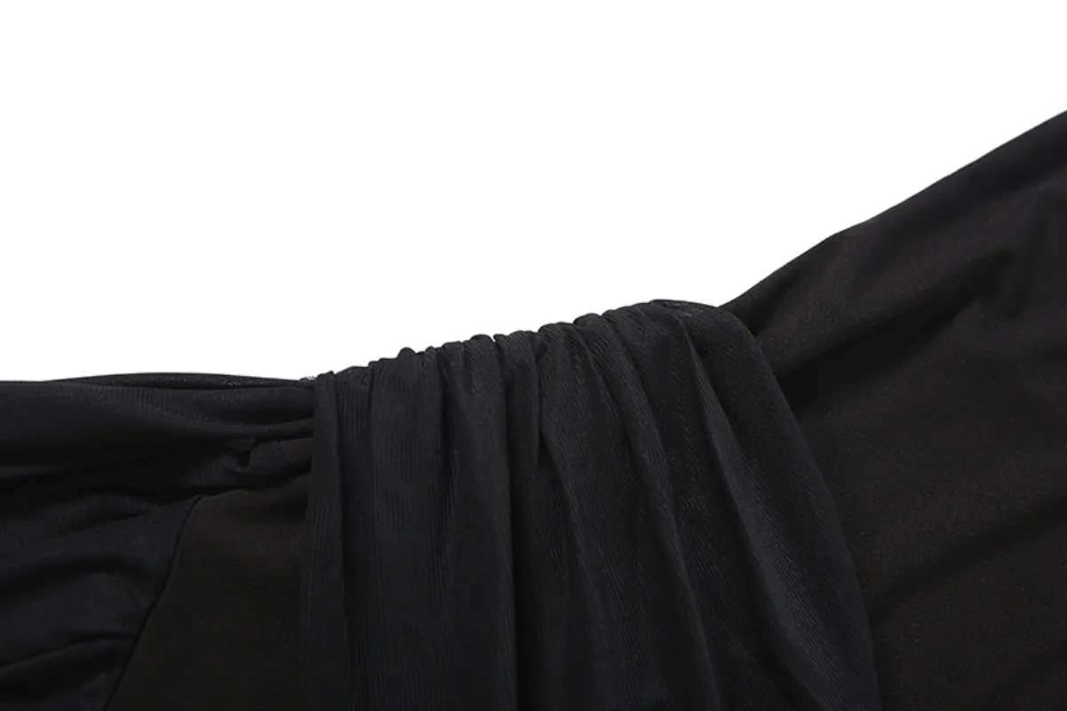 Fita lateral retalhos ver através de malha footed macacões feminino sexy sem alças sem costas ruched hottie macacão magro clubwear