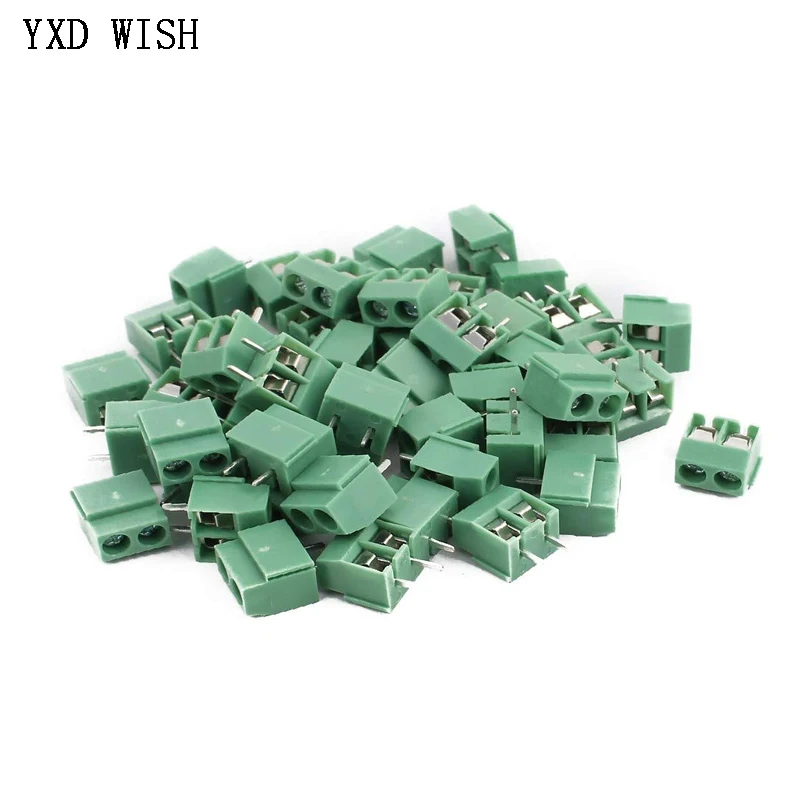 100pcs 2P 3P KF126 5.0mm Pitch 2p/3p Straight Pin Pcb Screw Terminal Block Connector 2pin 3pin KF126-2p 2p/3p Terminals