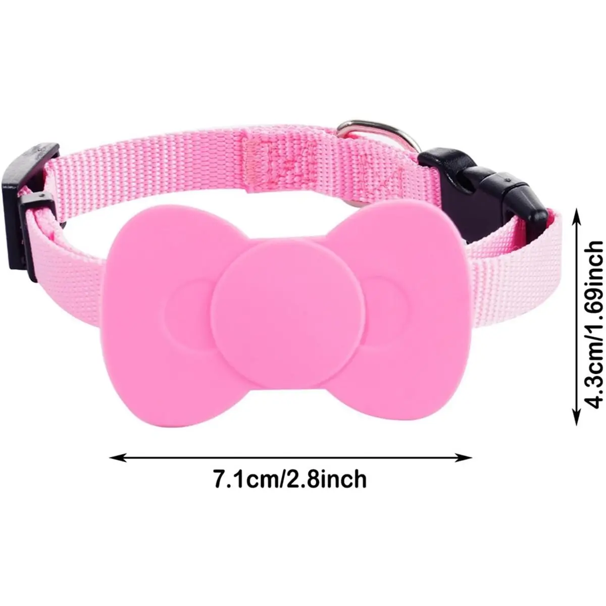 Smart GPS Pet Collar Tracker Pet GPS Positioning Collar for IOS Android Waterproof Pet Locator Collar Pink