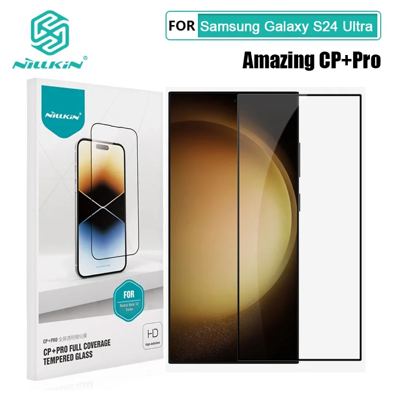 For Samsung S24 Ultra Glass Nillkin CP+Pro Full Glue Screen Protector For Samsung Galaxy 24 Plus S24+ Tempered Glass