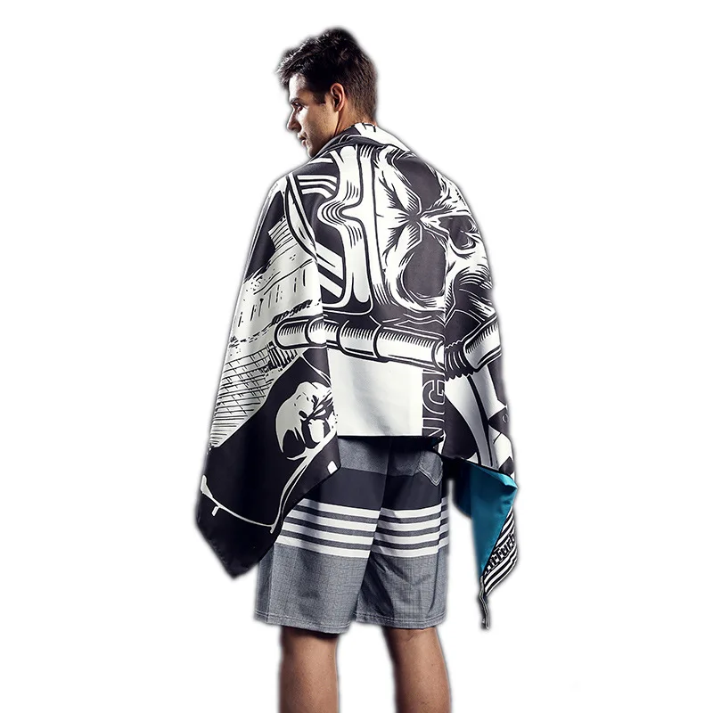 Handuk Penyerap Renang Cepat Kering Handuk Pantai Kain Beludru Dua Sisi Pria dan Wanita Adalah Selendang