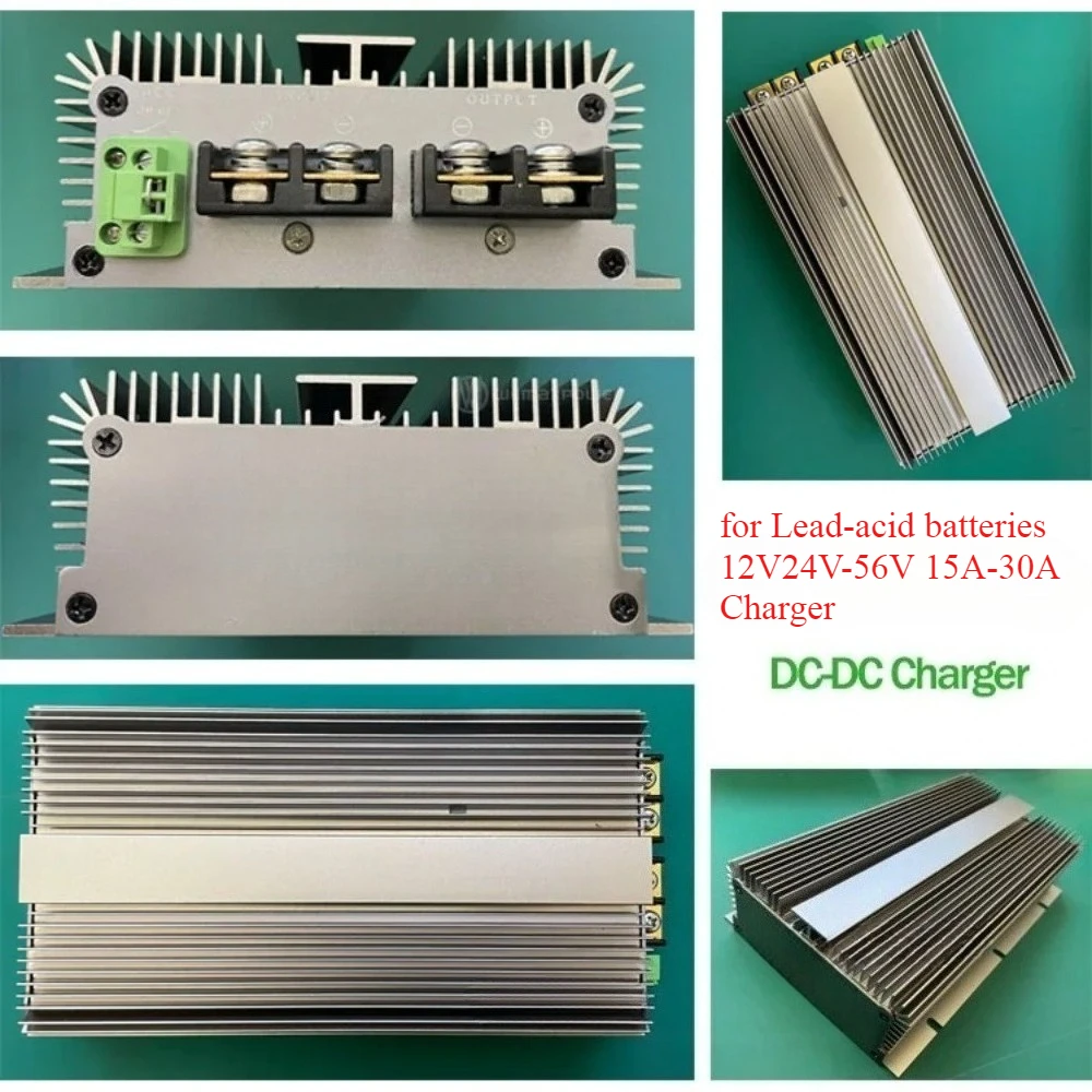 

12V24V to 56V 15A 20A 30A lead-acid chargers DC DC boost automotive battery chargers for auxiliary batteries CE