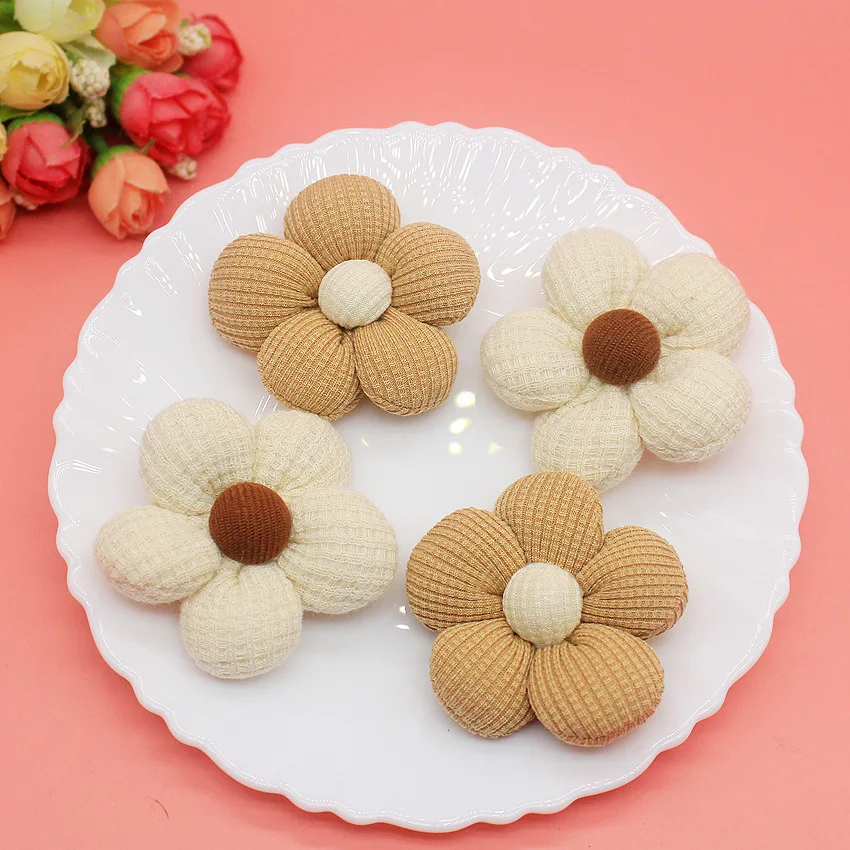 Flower Appliques for DIY Hat Clothes, Sewing Patches, Handmade Headwear, Hair Clips Accessories, 6cm, 10Pcs