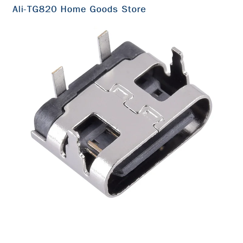 [TG820]10Pcs 2 Pin Micro USB Type C Connector Socket USB 3.1 Type-C Female Power Jack Dock For Mobile Phone Charging Port