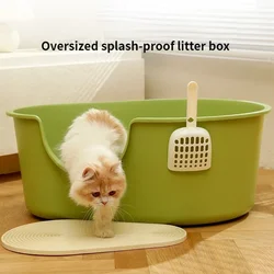 Extra-large Cat Litter Box Semi-enclosed Spatter-proof Cat Toilet Odor-proof Cat Sandbox Puppy Litter Tray Pet Cleaning Products