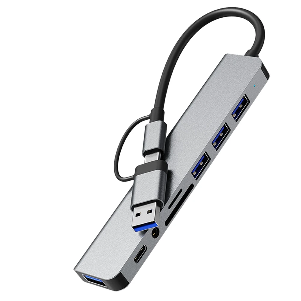 

USB Docking Station ,Eight in One Hub,with PD100W,SD/TF,Audio3.5,4 USB Multi-Port Adapter, for Laptops, Tablets and Phones