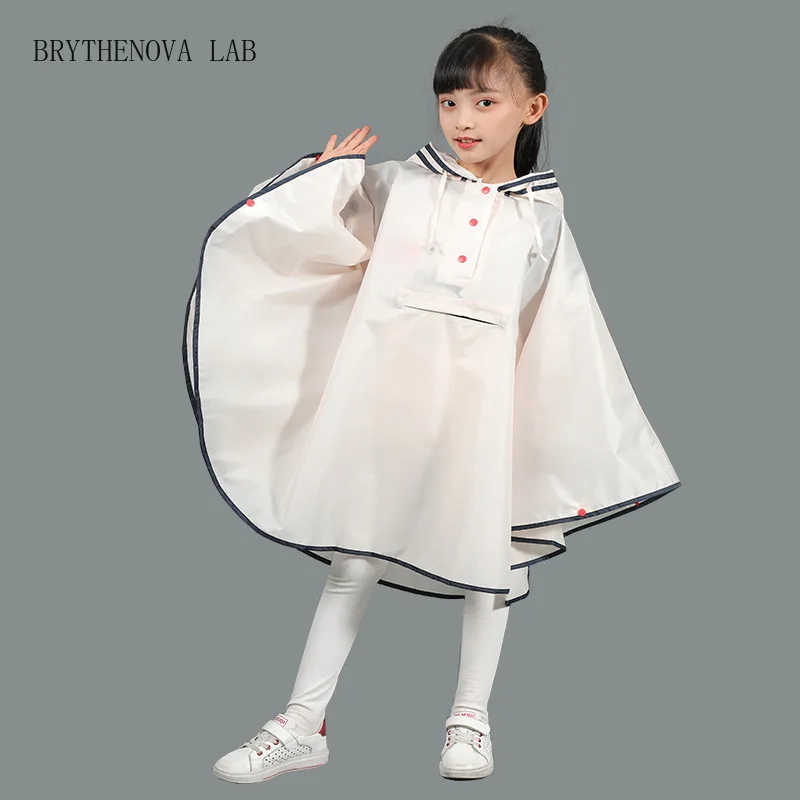 Lightweight Children Raincoat Baby Boys Girls Rain Coat Poncho Trench Jacket Outdoor Portable Students Rainwear Clock